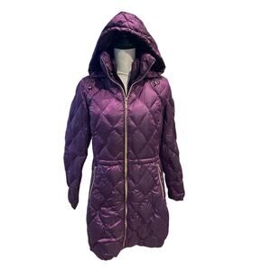 Women’s Michael Kors Packable Down Purple Quilted Winter Coat. Size Medium